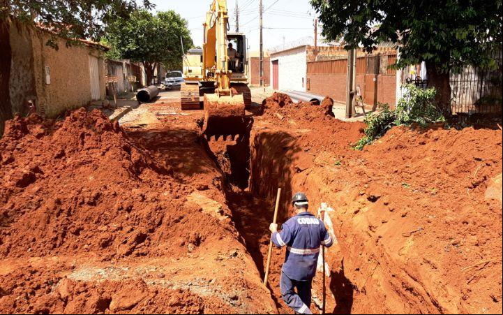 Troca de rede teve início em agosto pela avenida da Saudade e ruas do conjunto Sete Colinas. Foto/Divulgação ( )