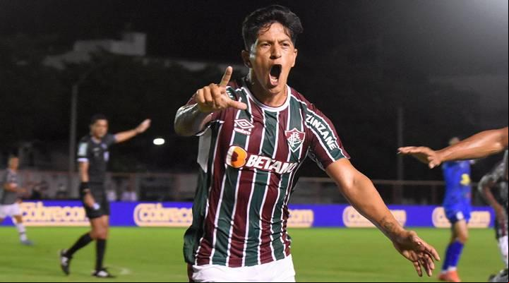 Com 44 gols marcados na temporada 2022, Germán Cano atraiu boa parte dos olhares dos torcedores que estiveram no jogo  (Foto/Twitter Oficial do Fluminense)