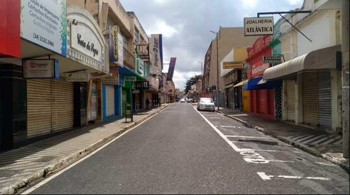 Rua Artur Machado, Centro de Uberaba (Foto/Fábio Braga)