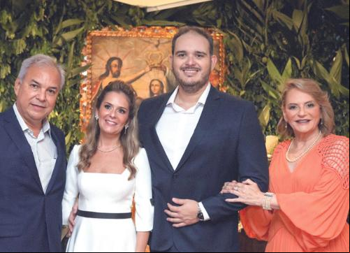 João Neto e Marina com os pais dele, Arnaldo Santos e Luciene (Foto/Alex Pacheco)