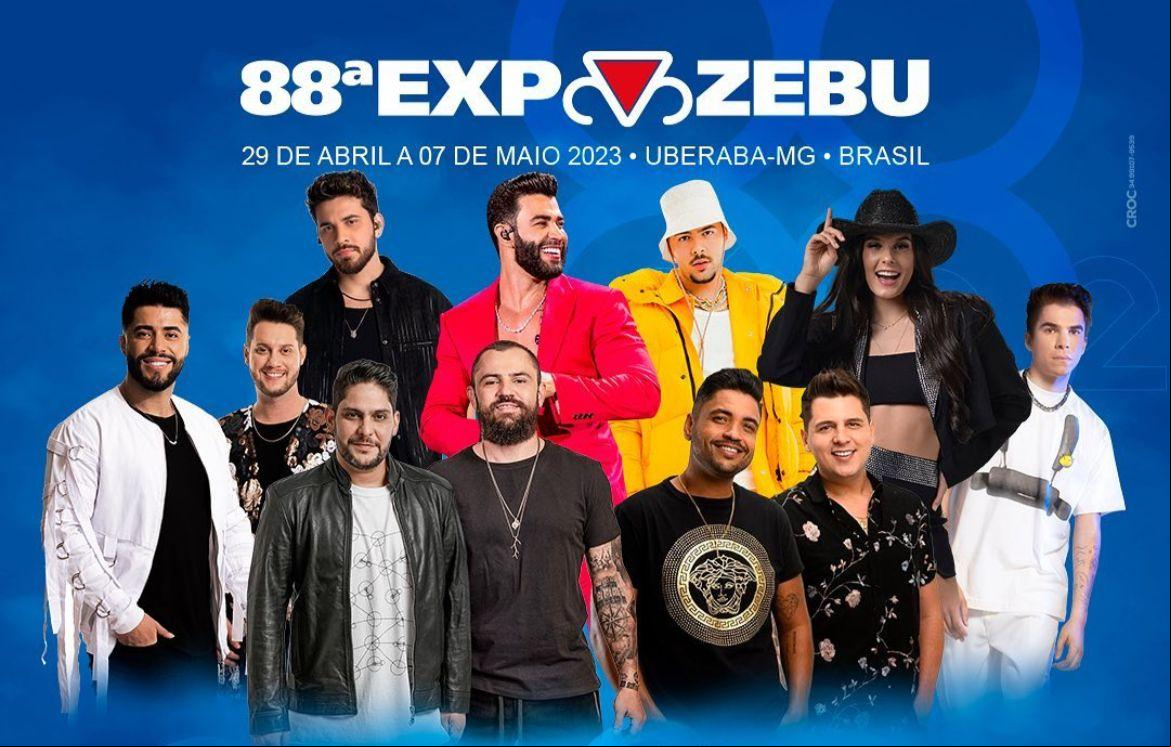 Agenda da Expozebu 2023 trará a Uberaba shows de Jorge & Mateus, Gusttavo Lima, Ana Castela e Gustavo Mioto, entre várias outras atrações aguardadas (Foto/Divulgação ABCZ - Pró Eventos)