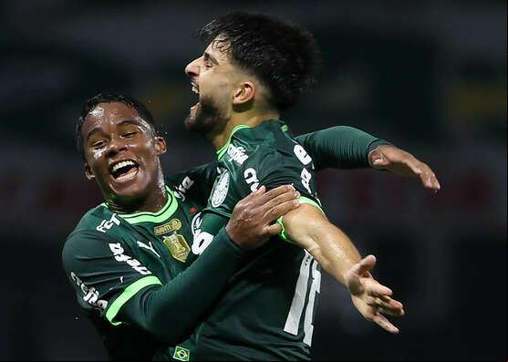 Palmeiras festeja virada no Tombense (Foto/Cesar Grecco - SEP)