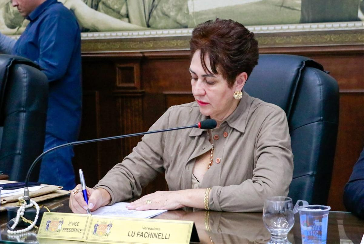 Autora da proposta, a vereadora Luciene Fachinelli inseriu a anexação das atas dos conselhos na peça, o que foi questionado e gerou pedido de vistas, adiando a votação  (Foto/Rodrigo Garcia/CMU)