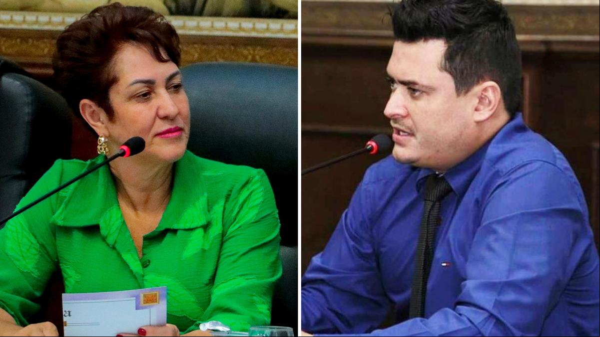 Vereadora Lu Fachinelli denuncia Thiago Mariscal por infringir o Código Eleitoral ao assediar, constranger, humilhar, perseguir ou ameaçar candidata ou detentora de mandato (Foto/Montagem)