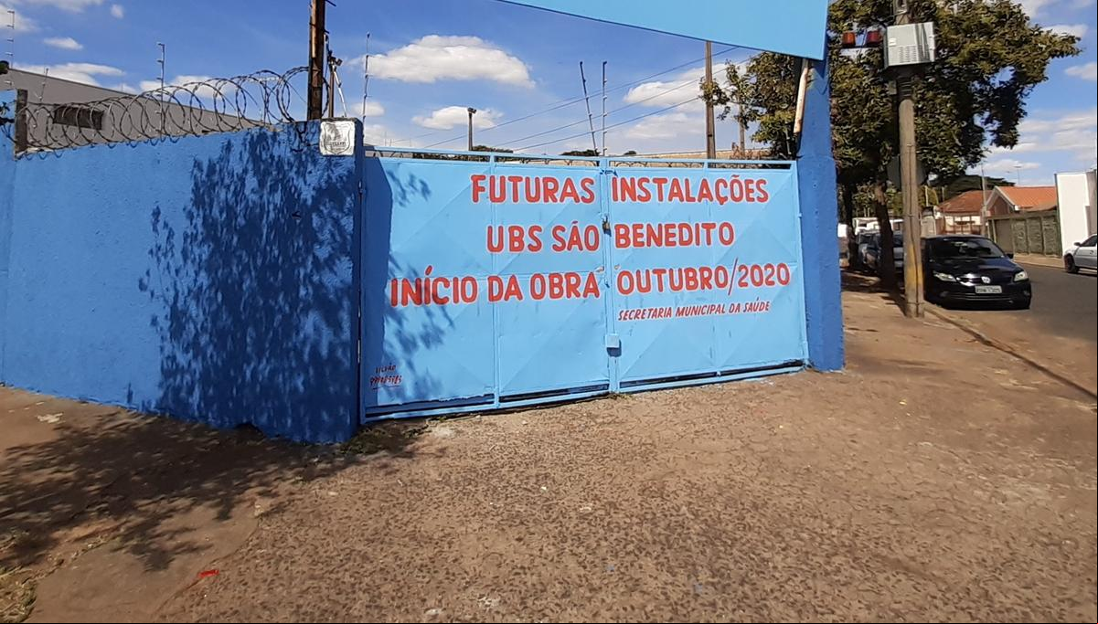 Unidade básica de saúde em construção no bairro São Benedito, em Uberaba (Foto/Divulgação)