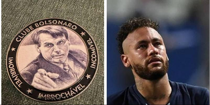 Na placa com uma imagem centralizada de Bolsonaro tem os dizeres: "imbrochável", "imorrível" e "incomível". (Foto/Montagem)