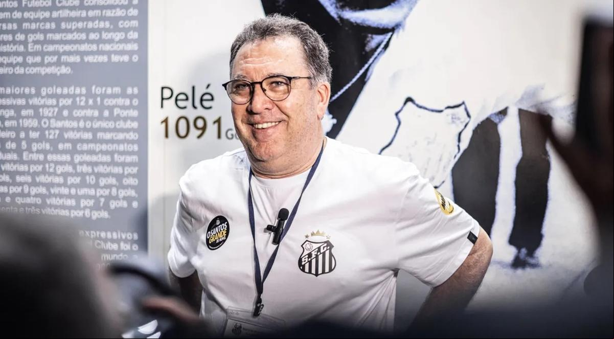 "O Neymar tem uma relação profissional e afetiva com o Santos”, disse o presidente Marcelo Teixeira (Foto/Raul Barreta SFC)