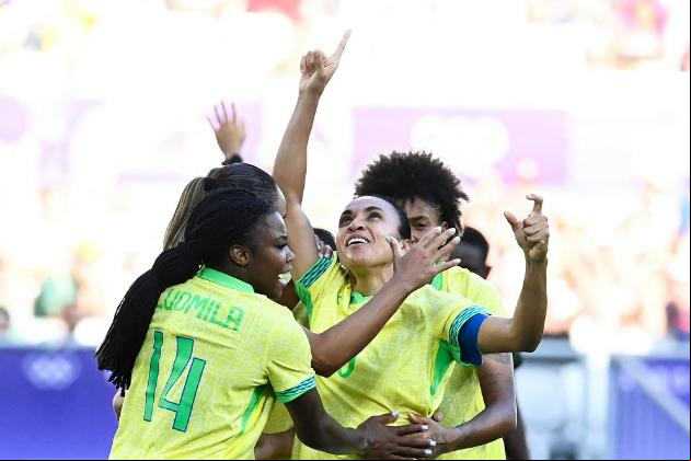 Marta foi punida com dois jogos de 'gancho' e está suspensa da semifinal dos Jogos Olímpicos de Paris-2024 (Foto/AFP)