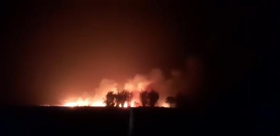 Incêndio registrado na região da Capelinha do Barreiro (Foto/Folha Uberaba)