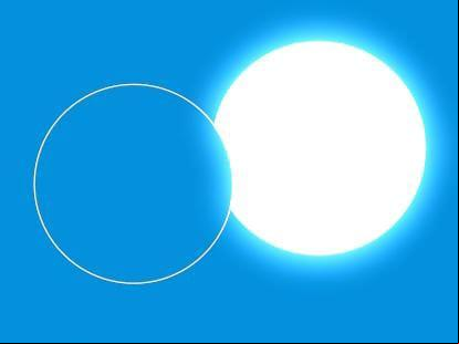 Em Uberaba, a Lua irá encobrir 3,2% do Sol no ponto máximo do eclipse, ficando como na imagem acima (Foto/Divulgação/Eclipse Guide)