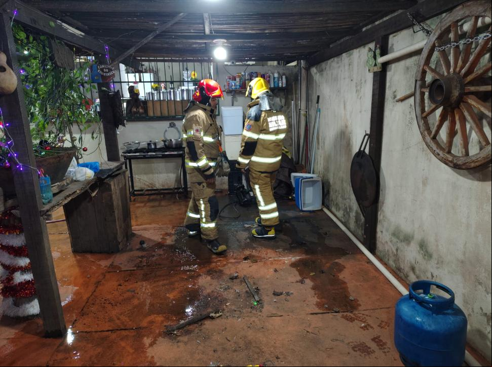 Felizmente não houve danos nem vítimas (Foto/Divulgação Corpo de Bombeiros)