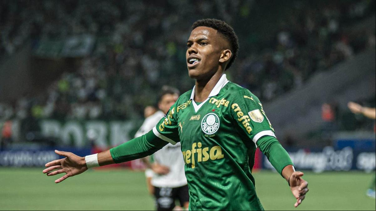 Com apenas 17 anos, Estêvão foi o grande nome do Brasileirão 2024 (Foto ICON Sports)