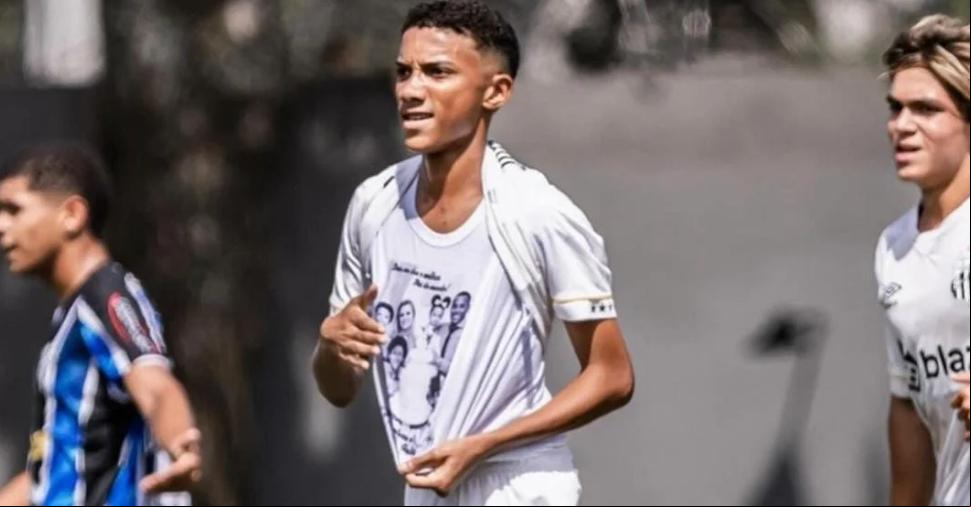 Juninho, filho de Robinho, foi um dos destaques do Santos (Foto/Redes Sociais)