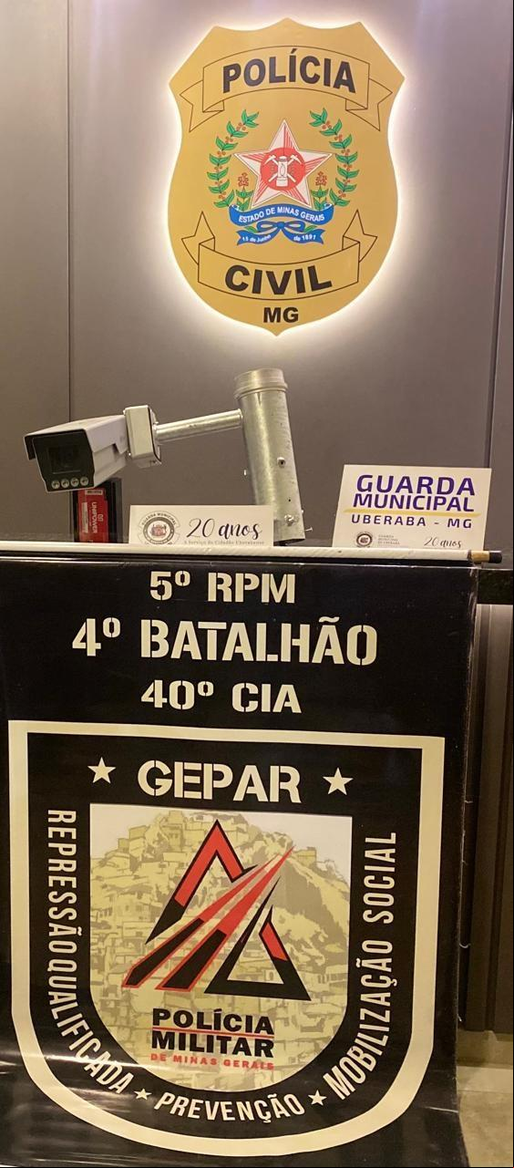 Operação envolvendo forças de segurança em Uberaba prende homem e recupera câmera do programa “Uberaba Segura” (Foto/Divulgação)