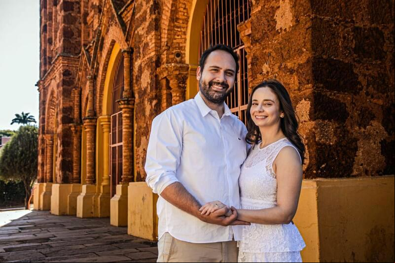 Um dos mais concorridos casamentos de maio será o de Sofia Frange Miziara Oliveira e Lucas Fuzaro, marcado para o dia 24 na bela Igreja São Domingos (Foto/Arquivo pessoal)
