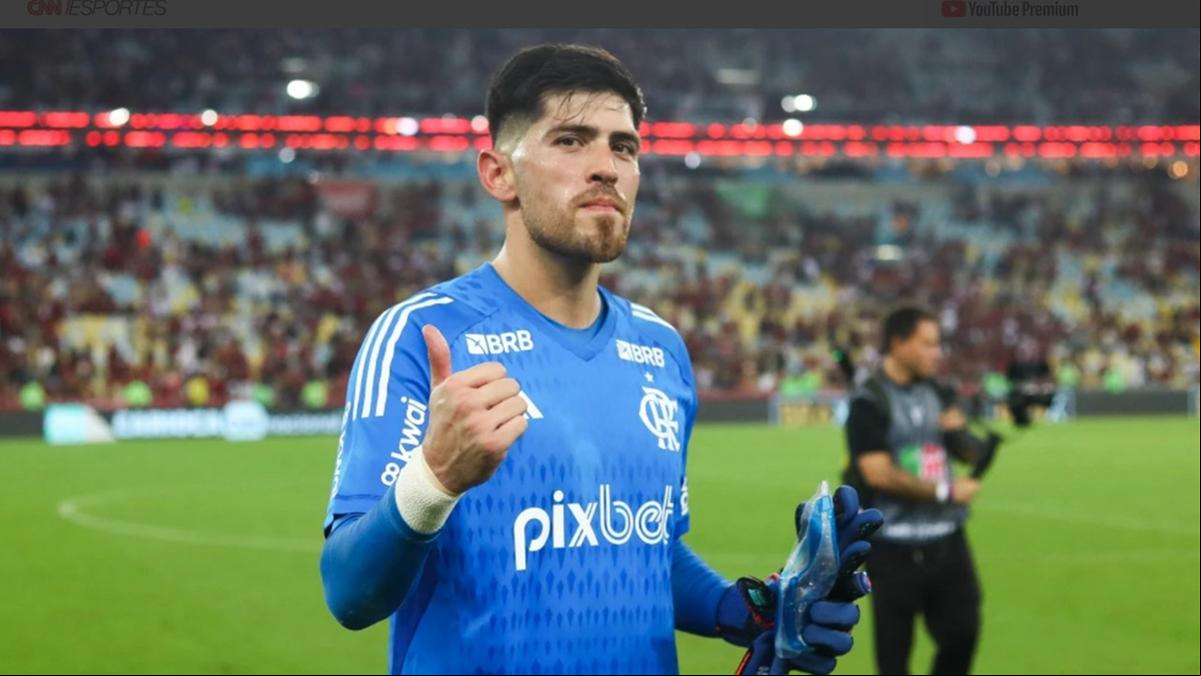 Os bandidos acertaram 4 tiros no carro de Agustín Rossi, goleiro do Flamengo (Foto/Gilvan de Souza/Flamengo)