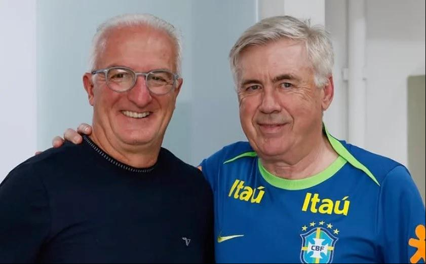 Dorival Jr fez questão de posar com Carletto (Foto:Rafael Ribeiro – CBF)